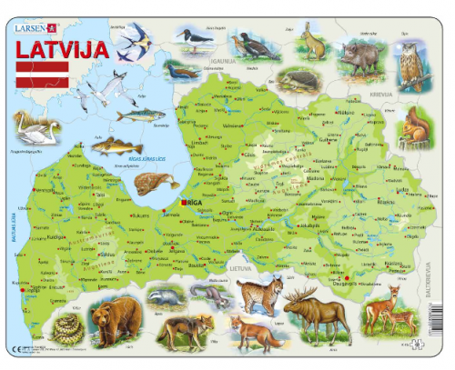Latvijas ģeogrāfiskā karte