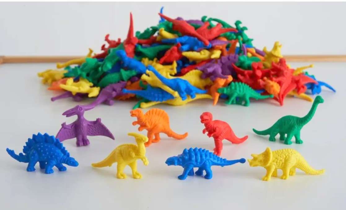 Skaitāmās dinozauru figūriņas (128) - komplekts
